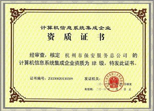 公司成功獲得計(jì)算機(jī)信息系統(tǒng)集成企業(yè)四級(jí)資質(zhì)證書(shū)，全面提升網(wǎng)絡(luò)技術(shù)服務(wù)能力